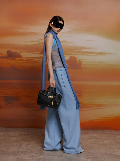 CHARLES & KEITH Great Value / Mini Delfina Belted Tote Bag - Noir