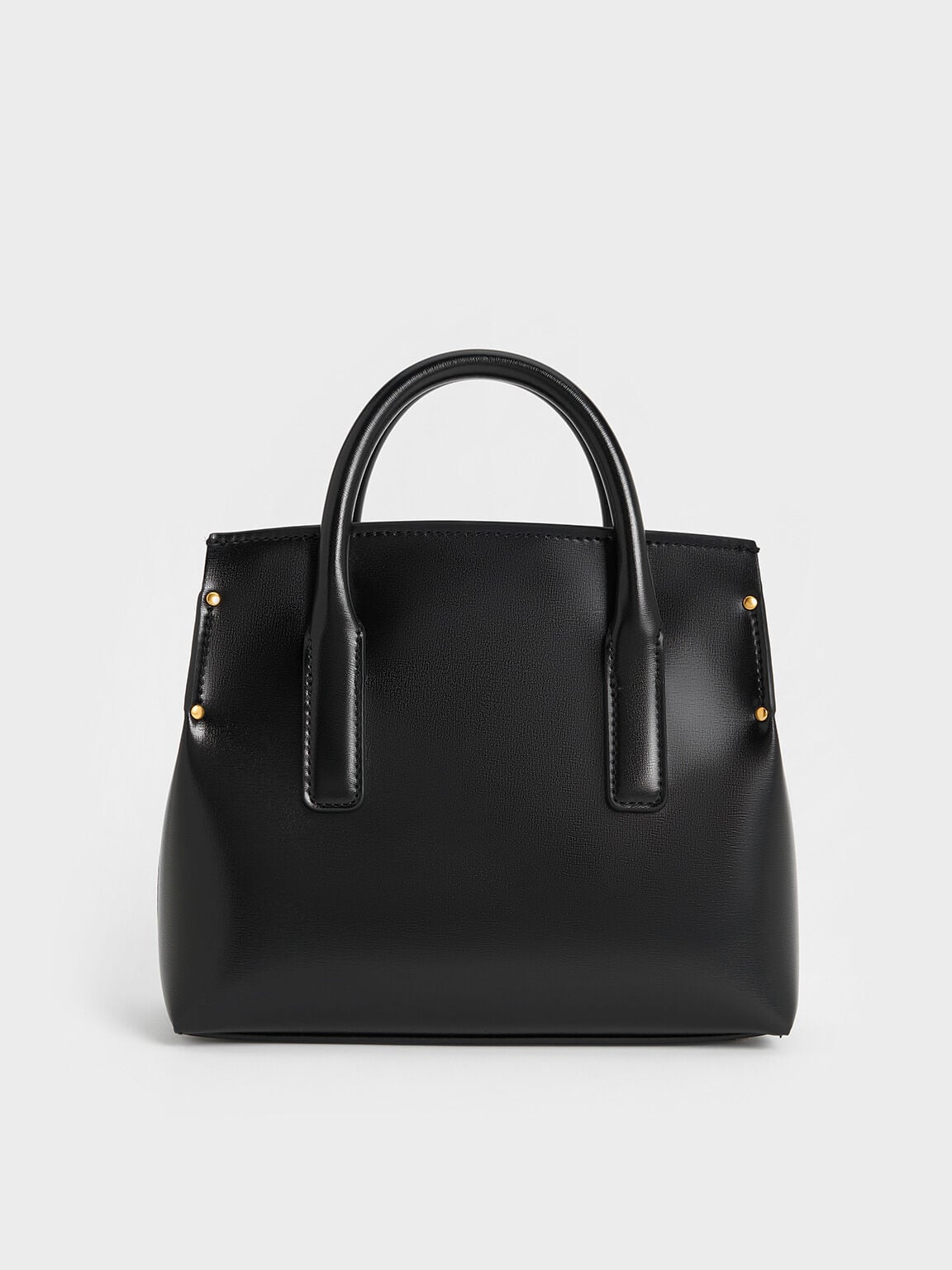 CHARLES & KEITH Popular / Rene Structured Top Handle Bag - Black