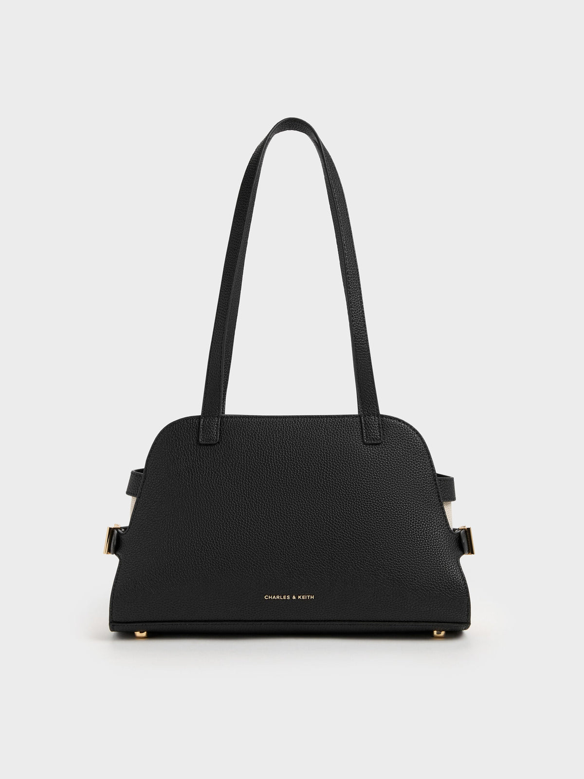 CHARLES & KEITH Signature / Aubrielle Belted Shoulder Bag - Black