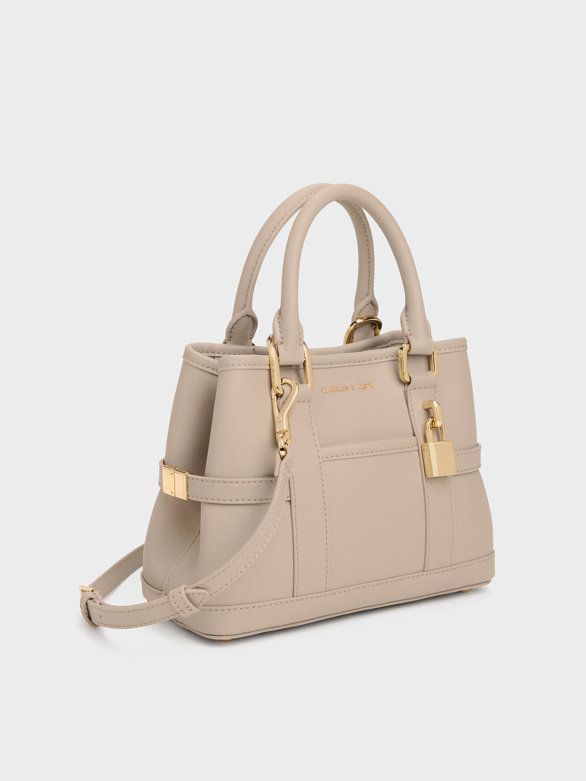 CHARLES & KEITH Deals / Mini Scottie Tote Bag - Taupe