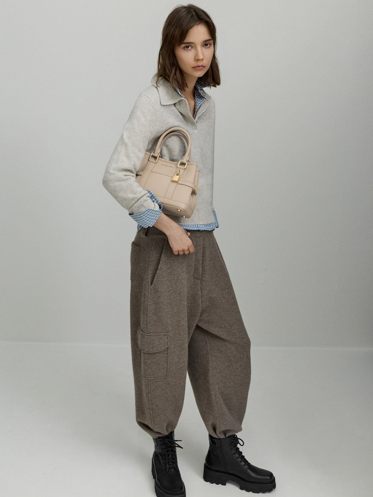 CHARLES & KEITH Deals / Mini Scottie Tote Bag - Taupe