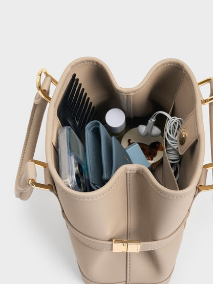 CHARLES & KEITH Deals / Mini Scottie Tote Bag - Taupe