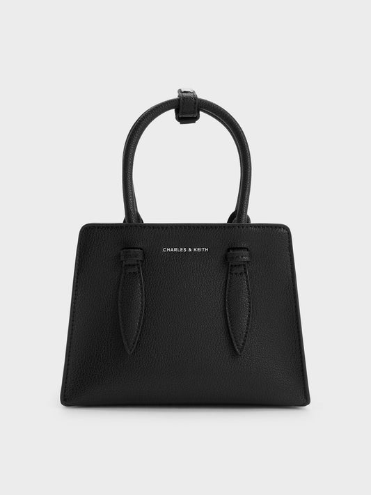 CHARLES & KEITH Great Value / Allyn Structured Trapeze Tote Bag - Noir