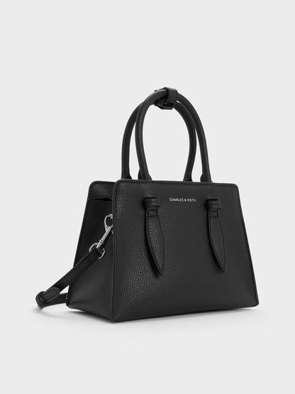 CHARLES & KEITH Great Value / Allyn Structured Trapeze Tote Bag - Noir