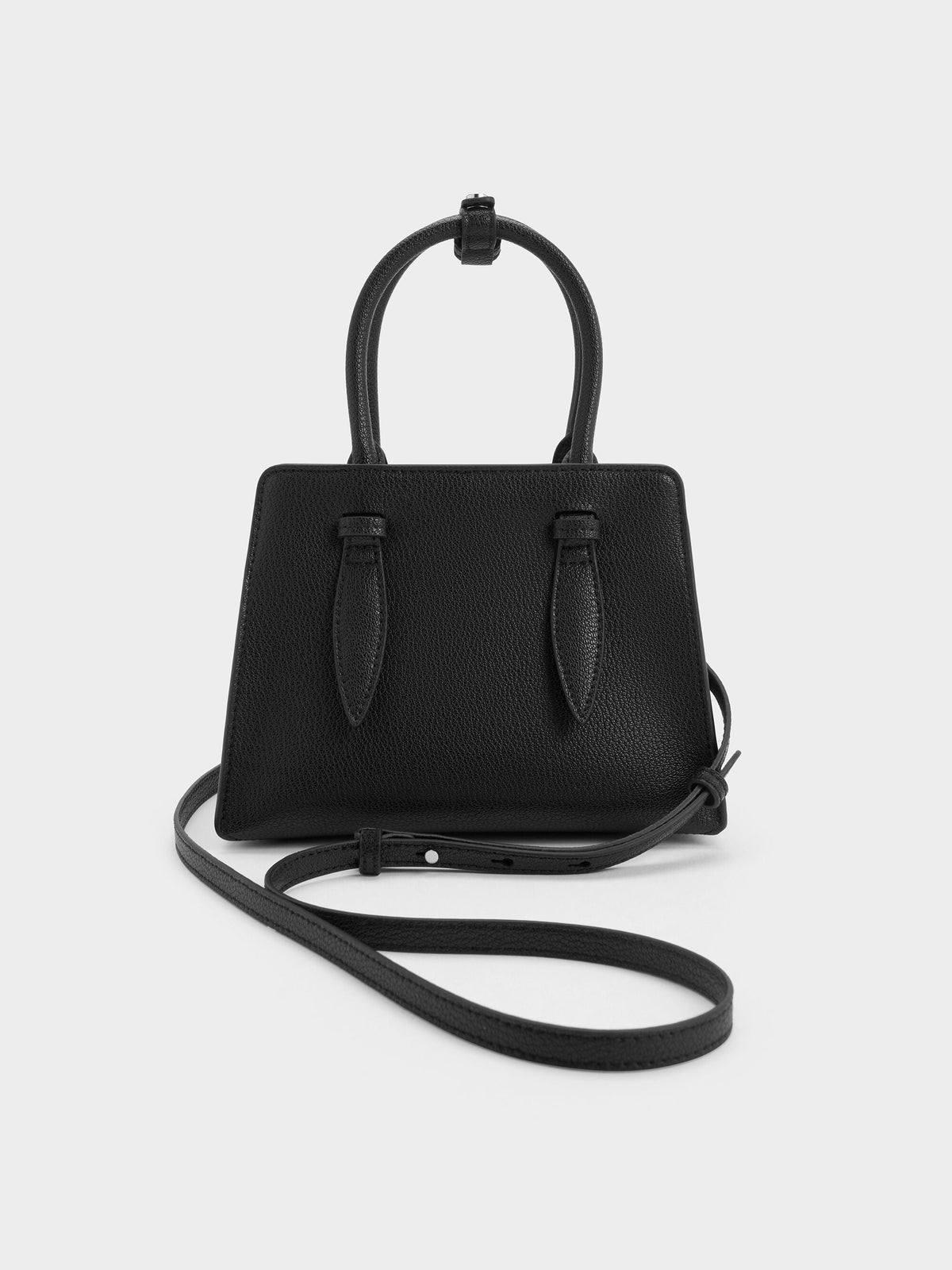 CHARLES & KEITH Great Value / Allyn Structured Trapeze Tote Bag - Noir