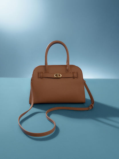 CHARLES & KEITH Customer Favorite / Aubrielle Belted Tote Bag - Chocolate