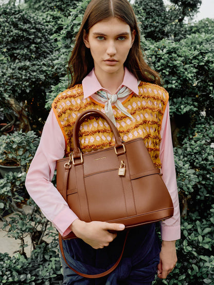 CHARLES & KEITH Best Price / Scottie Tote Bag - Chocolate