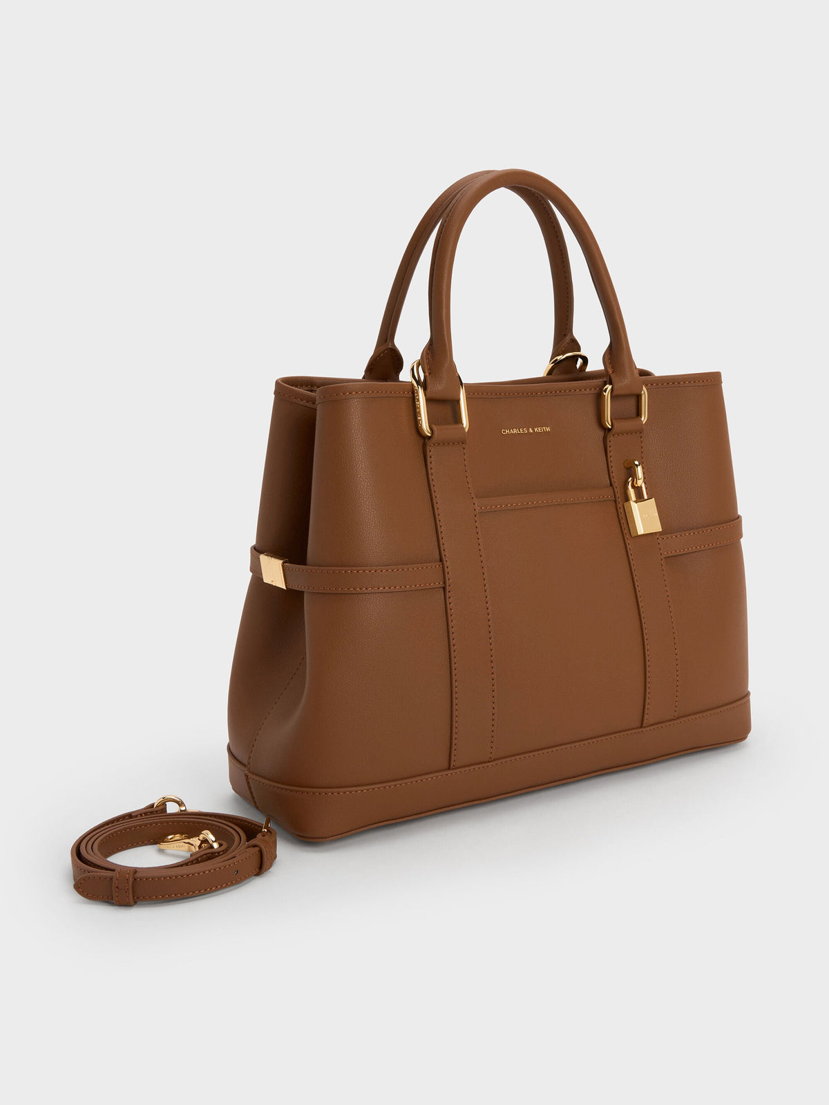 CHARLES & KEITH Best Price / Scottie Tote Bag - Chocolate