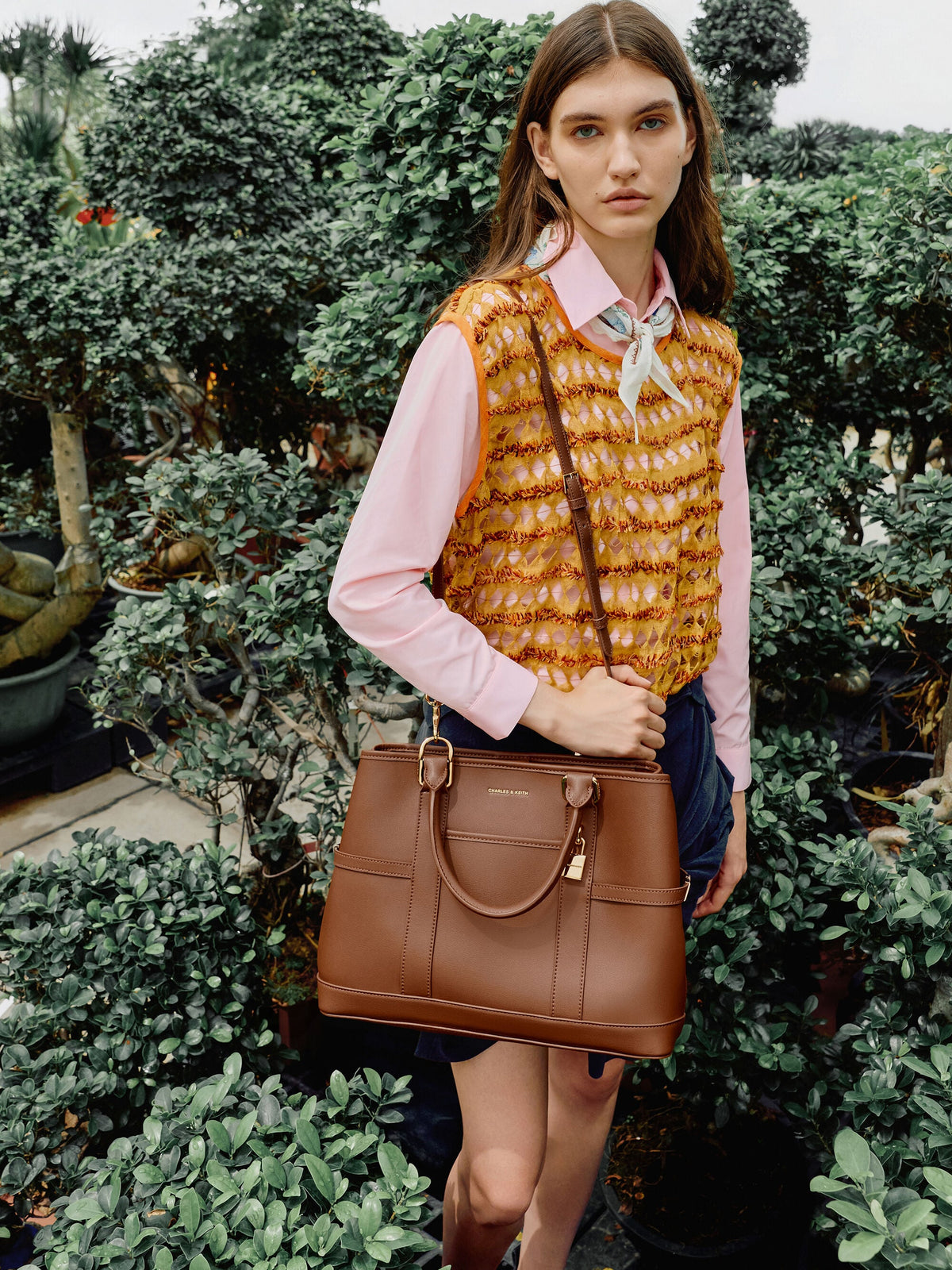 CHARLES & KEITH Best Price / Scottie Tote Bag - Chocolate