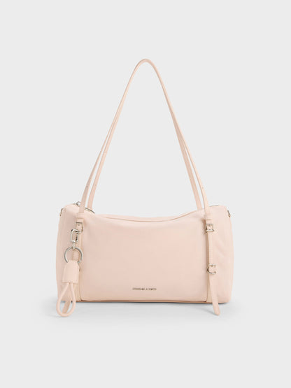 CHARLES & KEITH Exclusive / Levy Nylon Shoulder Bag - Soft Pink