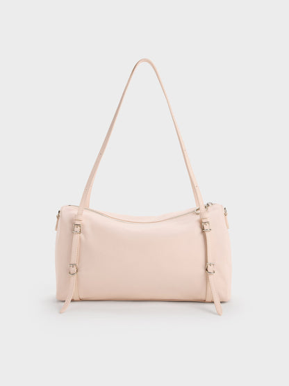 CHARLES & KEITH Exclusive / Levy Nylon Shoulder Bag - Soft Pink