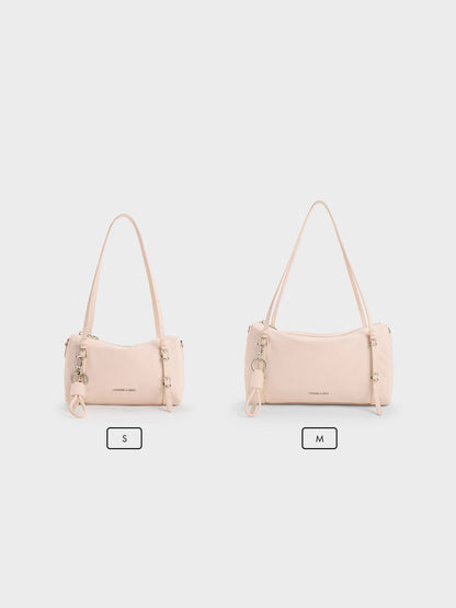 CHARLES & KEITH Exclusive / Levy Nylon Shoulder Bag - Soft Pink
