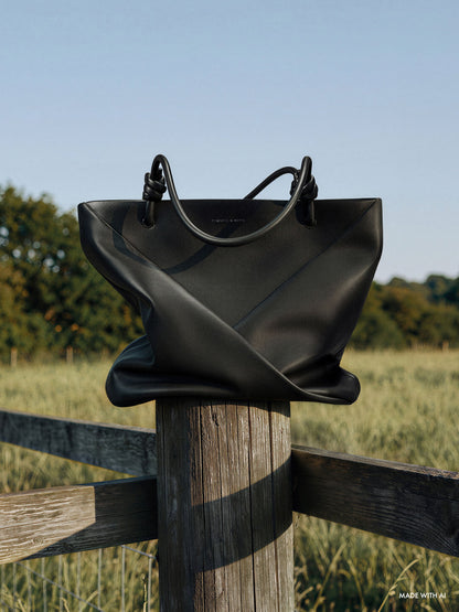 CHARLES & KEITH Discount / Midori Geometric Tote Bag - Jet Black