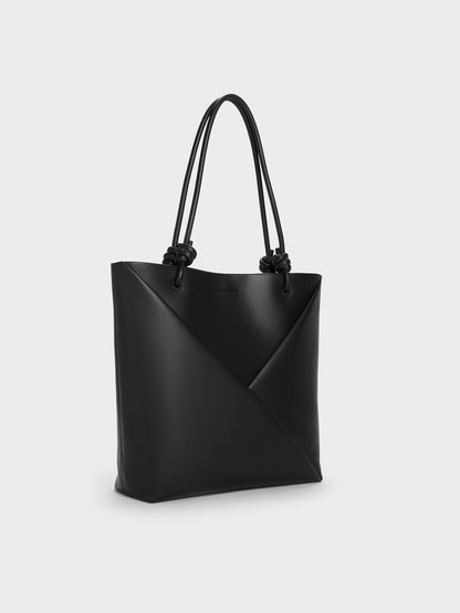 CHARLES & KEITH Discount / Midori Geometric Tote Bag - Jet Black
