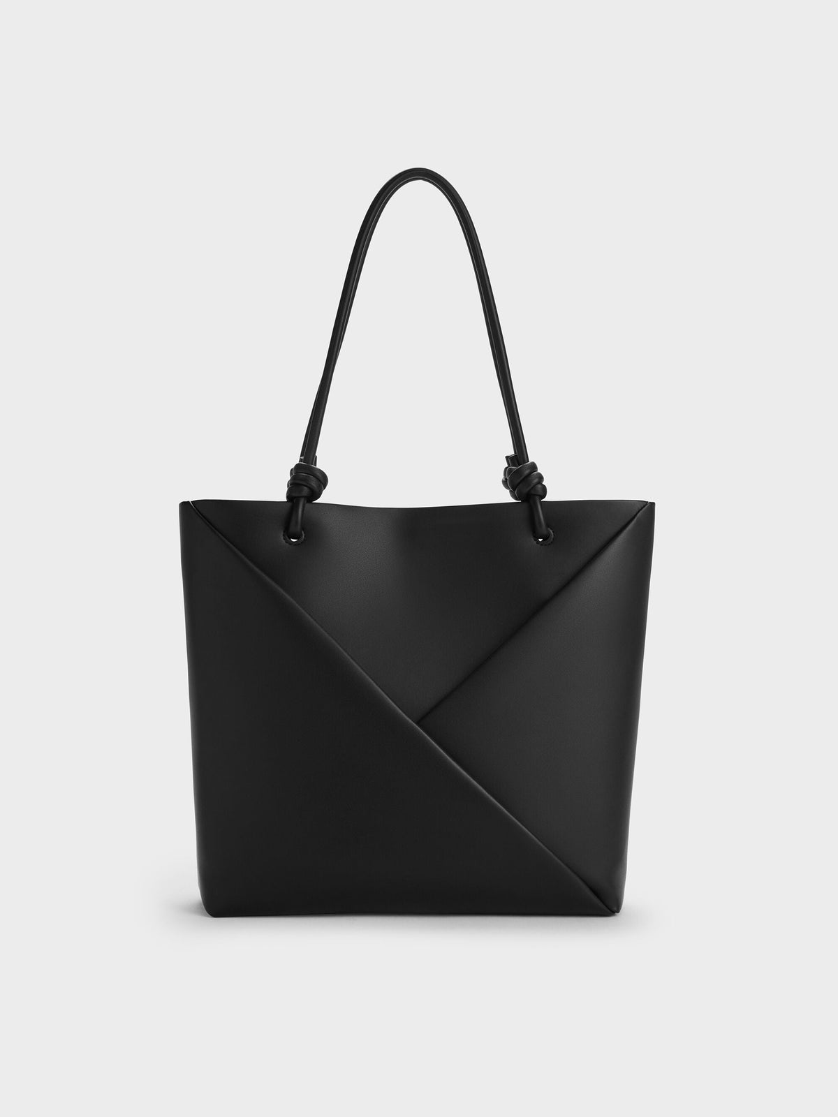 CHARLES & KEITH Discount / Midori Geometric Tote Bag - Jet Black