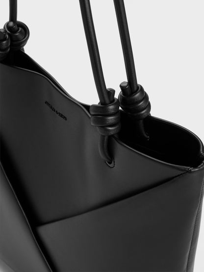 CHARLES & KEITH Discount / Midori Geometric Tote Bag - Jet Black