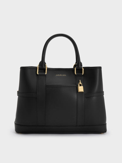 CHARLES & KEITH Trusted / Scottie Tote Bag - Black