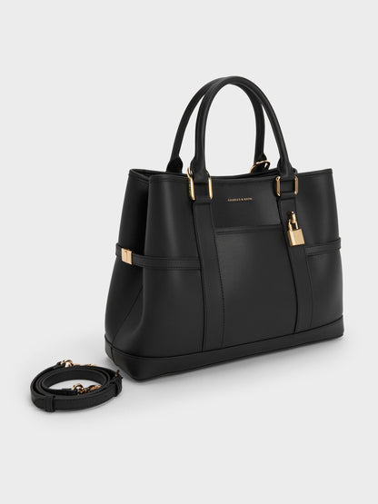 CHARLES & KEITH Trusted / Scottie Tote Bag - Black