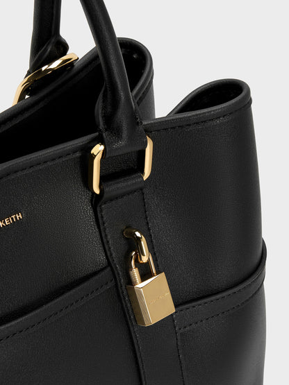 CHARLES & KEITH Trusted / Scottie Tote Bag - Black