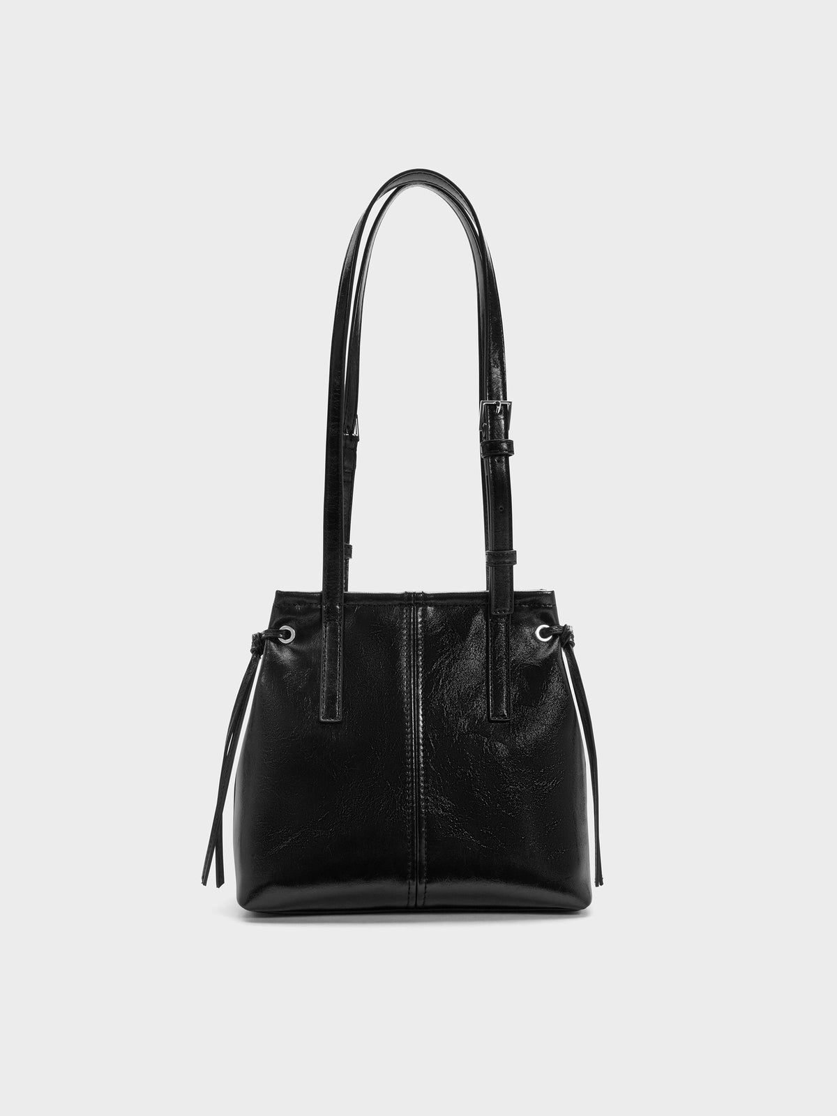 CHARLES & KEITH Recommended / Noane Elongated-Handle Tote Bag - Noir