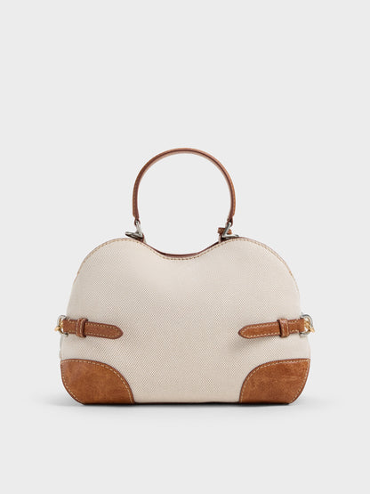 CHARLES & KEITH Top Pick / Delfina Canvas Chain Side-Belt Tote Bag - Multi