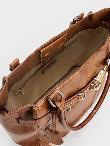 CHARLES & KEITH Recommended / Delfina Belted Tote Bag - Distressed Tan