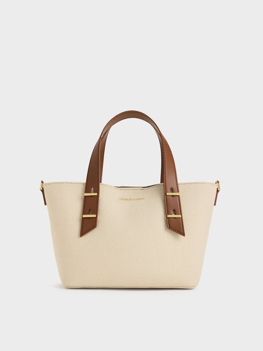 CHARLES & KEITH Premium / Mini Shania Canvas Tote Bag - Multi
