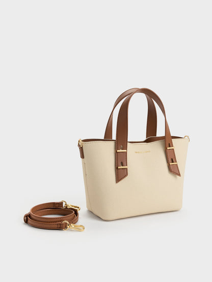 CHARLES & KEITH Premium / Mini Shania Canvas Tote Bag - Multi