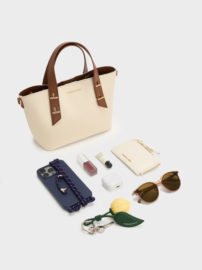 CHARLES & KEITH Premium / Mini Shania Canvas Tote Bag - Multi