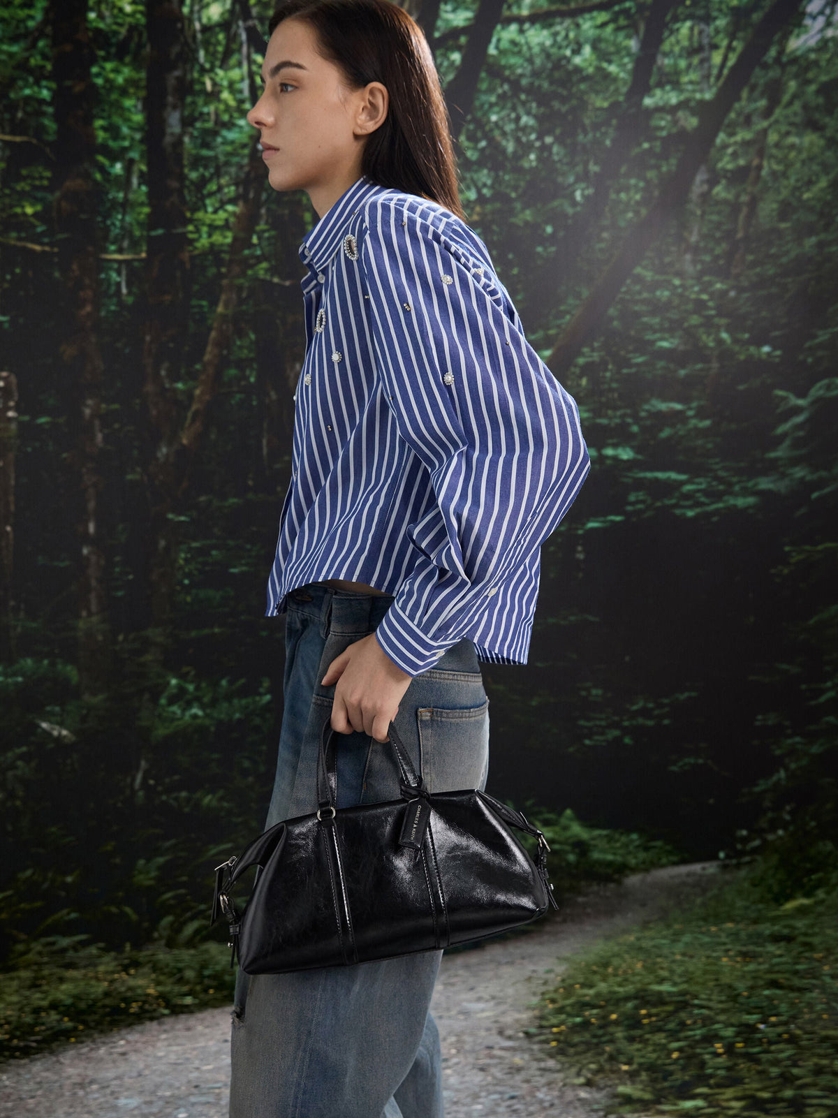 CHARLES & KEITH Latest / Fergie Bowling Bag - Noir
