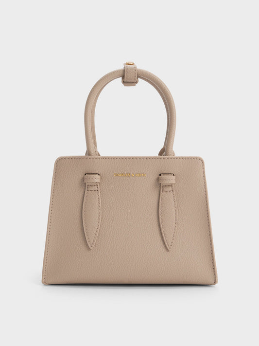 CHARLES & KEITH Discount / Allyn Structured Trapeze Tote Bag - Taupe