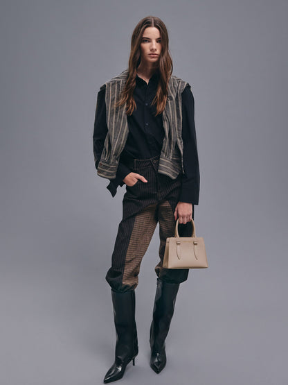 CHARLES & KEITH Discount / Allyn Structured Trapeze Tote Bag - Taupe