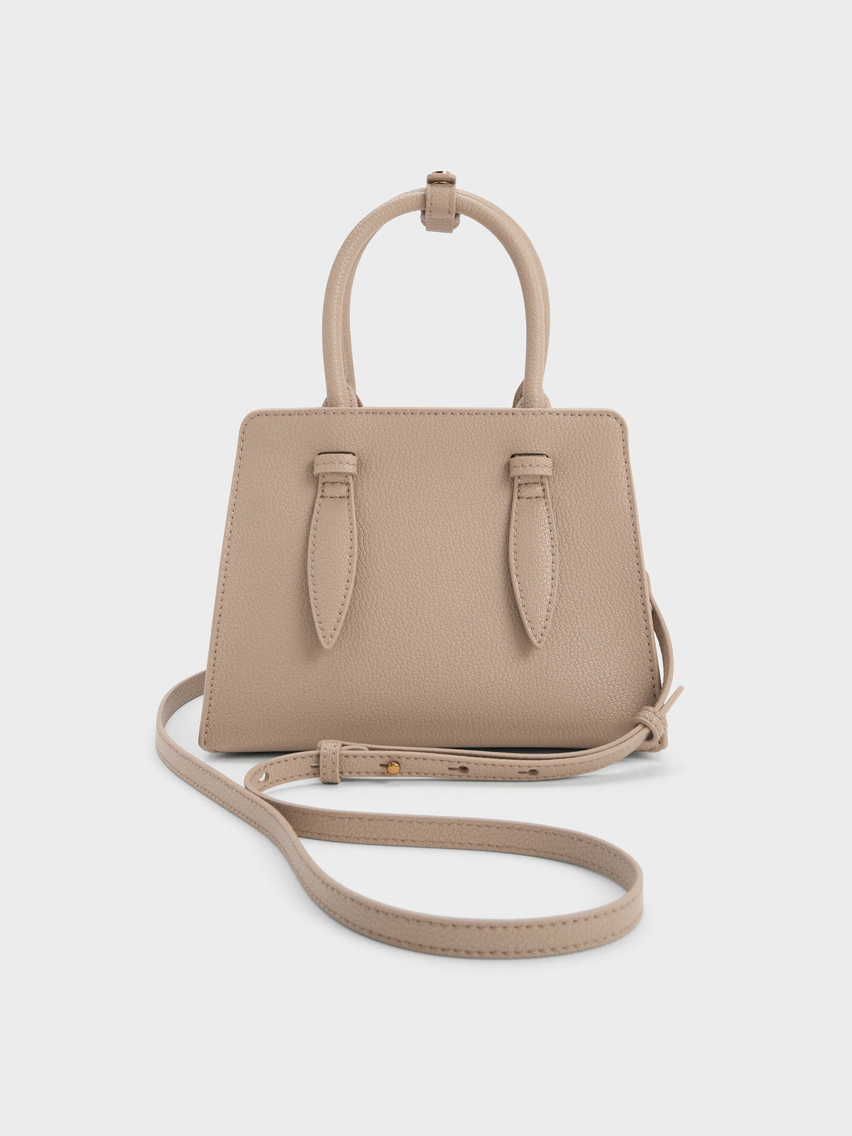 CHARLES & KEITH Discount / Allyn Structured Trapeze Tote Bag - Taupe