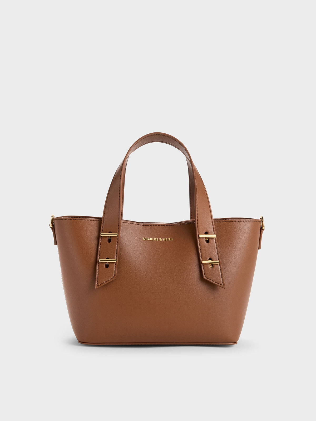 CHARLES & KEITH Essential / Mini Shania Tote Bag - Chocolate