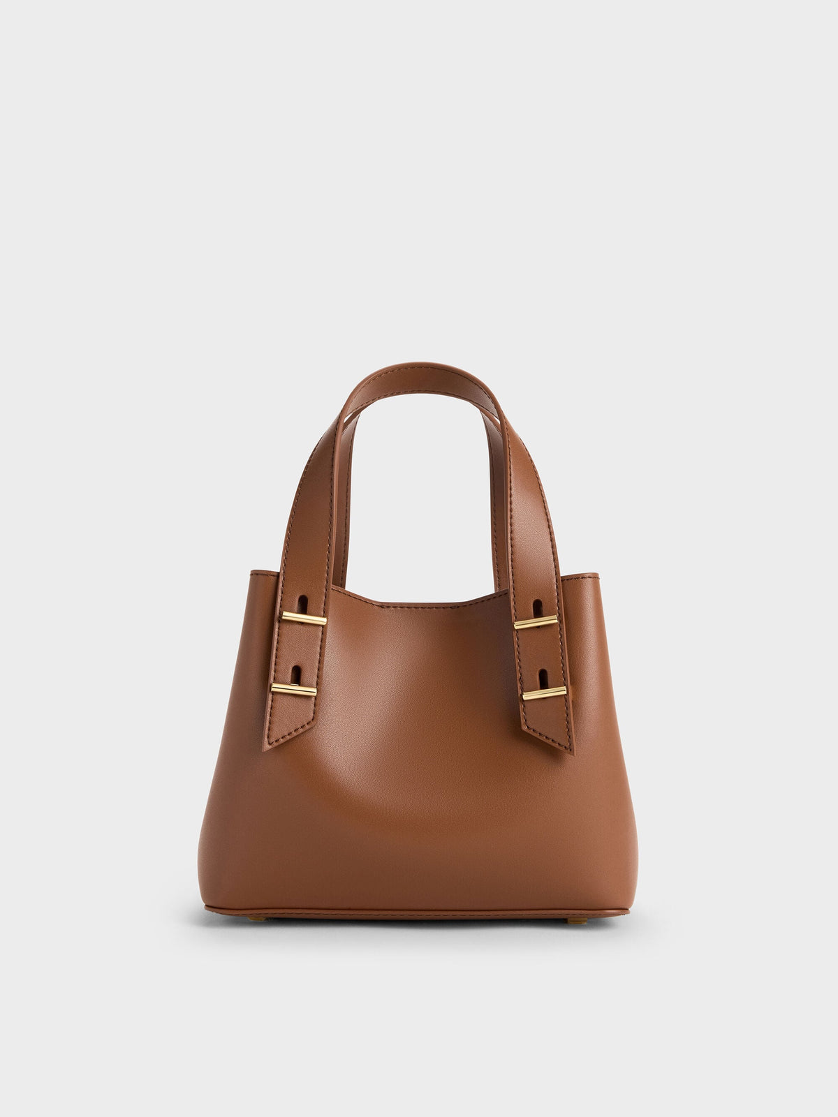 CHARLES & KEITH Essential / Mini Shania Tote Bag - Chocolate