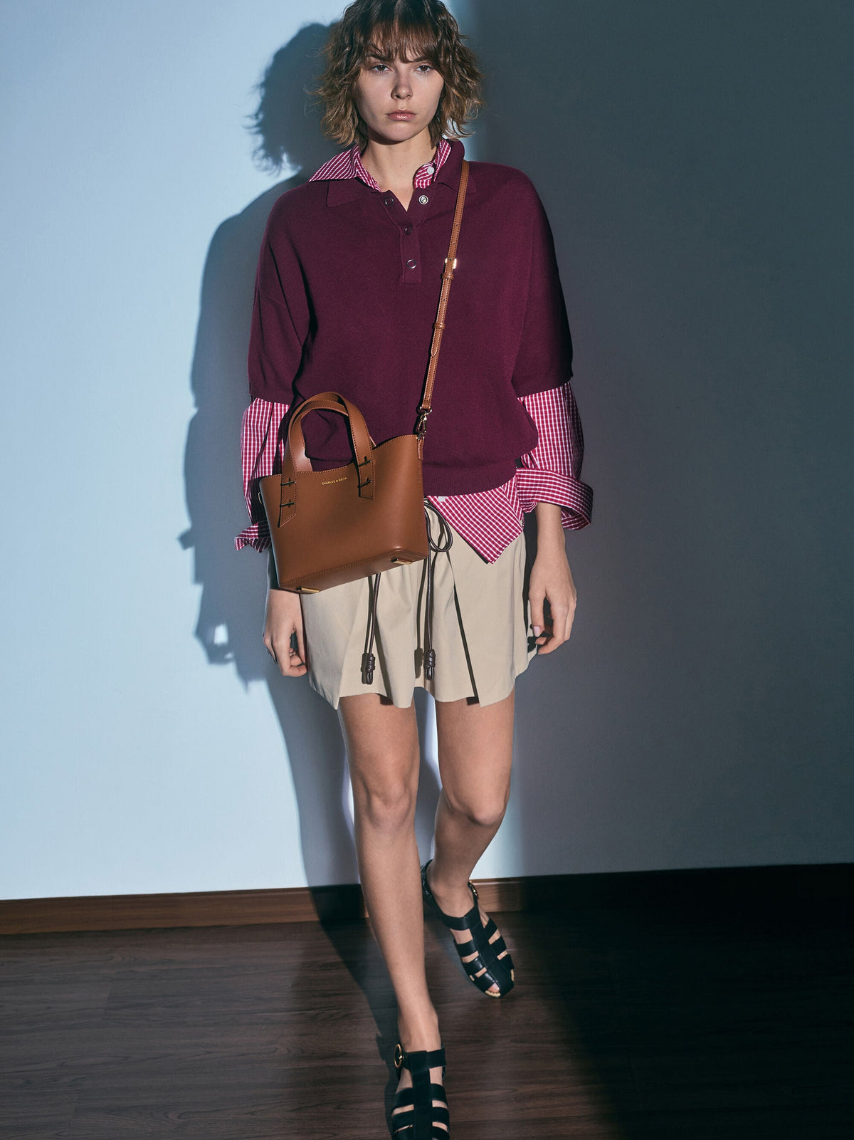 CHARLES & KEITH Essential / Mini Shania Tote Bag - Chocolate