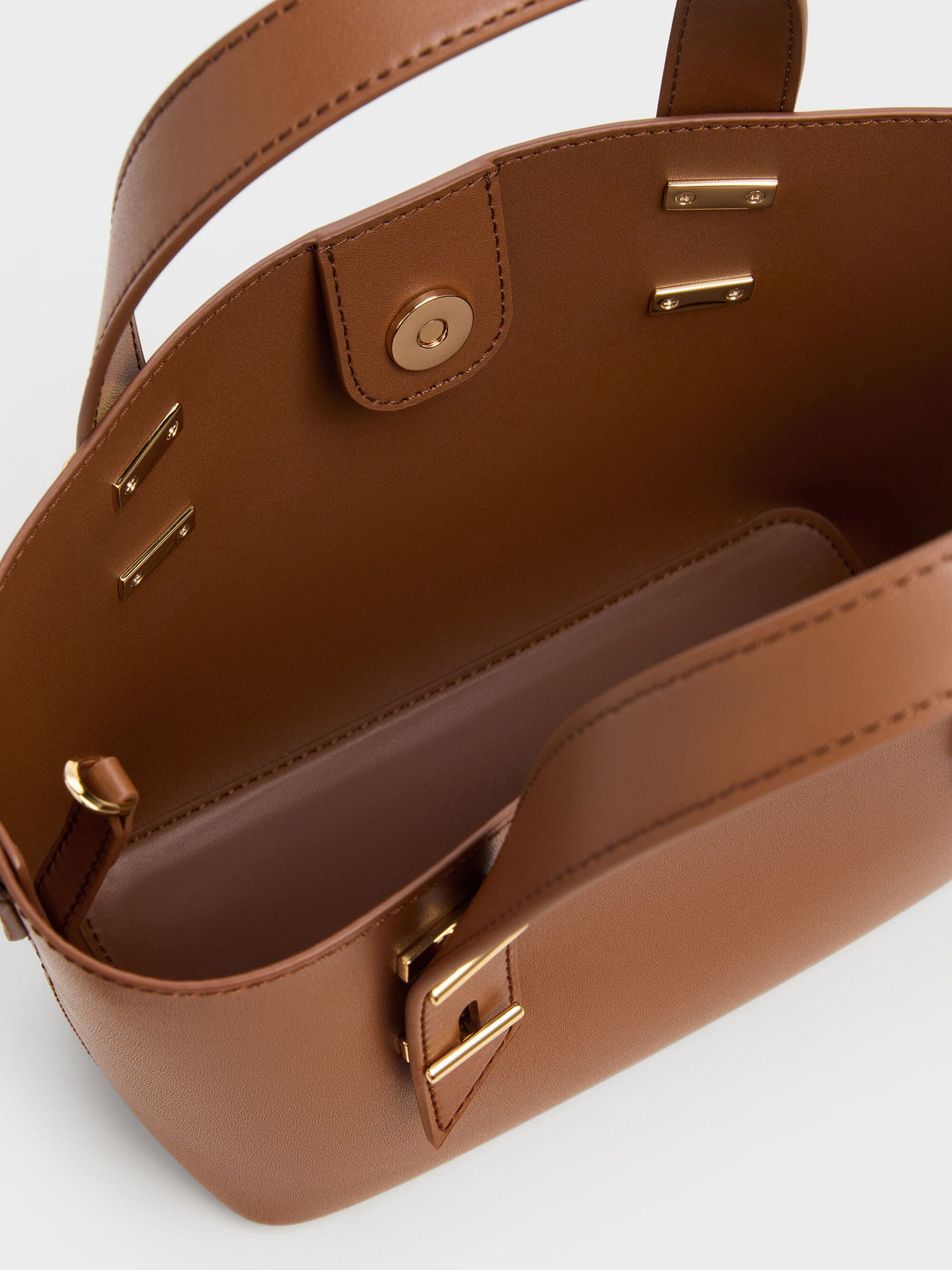 CHARLES & KEITH Essential / Mini Shania Tote Bag - Chocolate