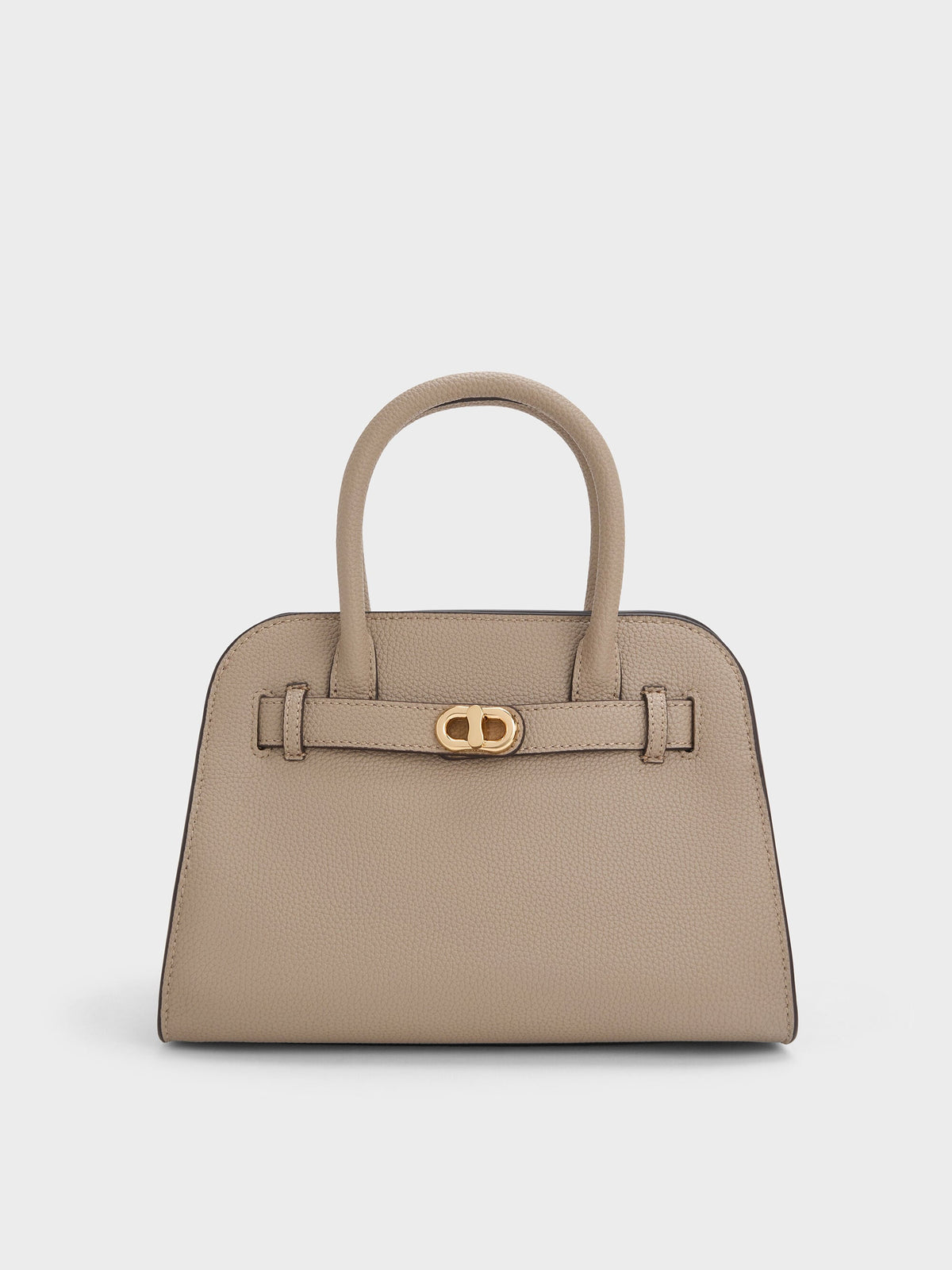 CHARLES & KEITH Great Value / Aubrielle Belted Tote Bag - Taupe