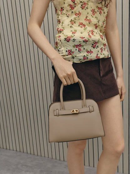 CHARLES & KEITH Great Value / Aubrielle Belted Tote Bag - Taupe