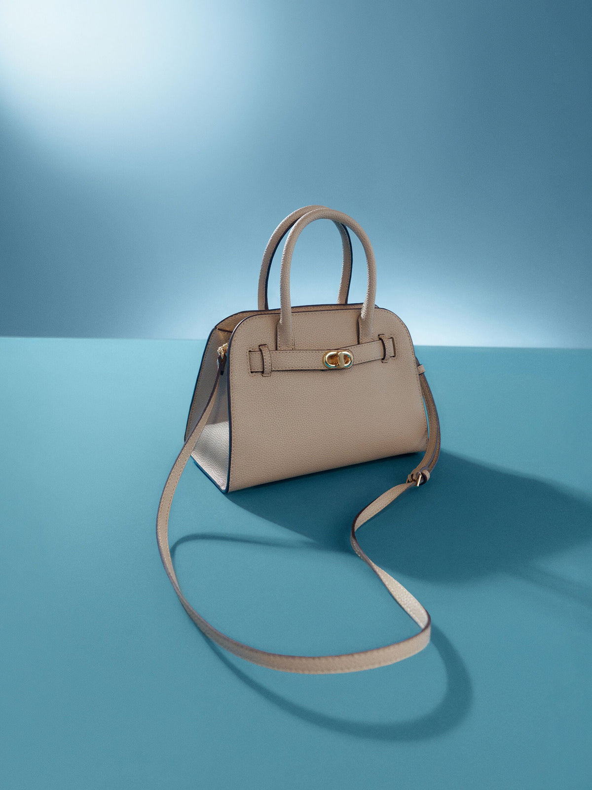 CHARLES & KEITH Great Value / Aubrielle Belted Tote Bag - Taupe