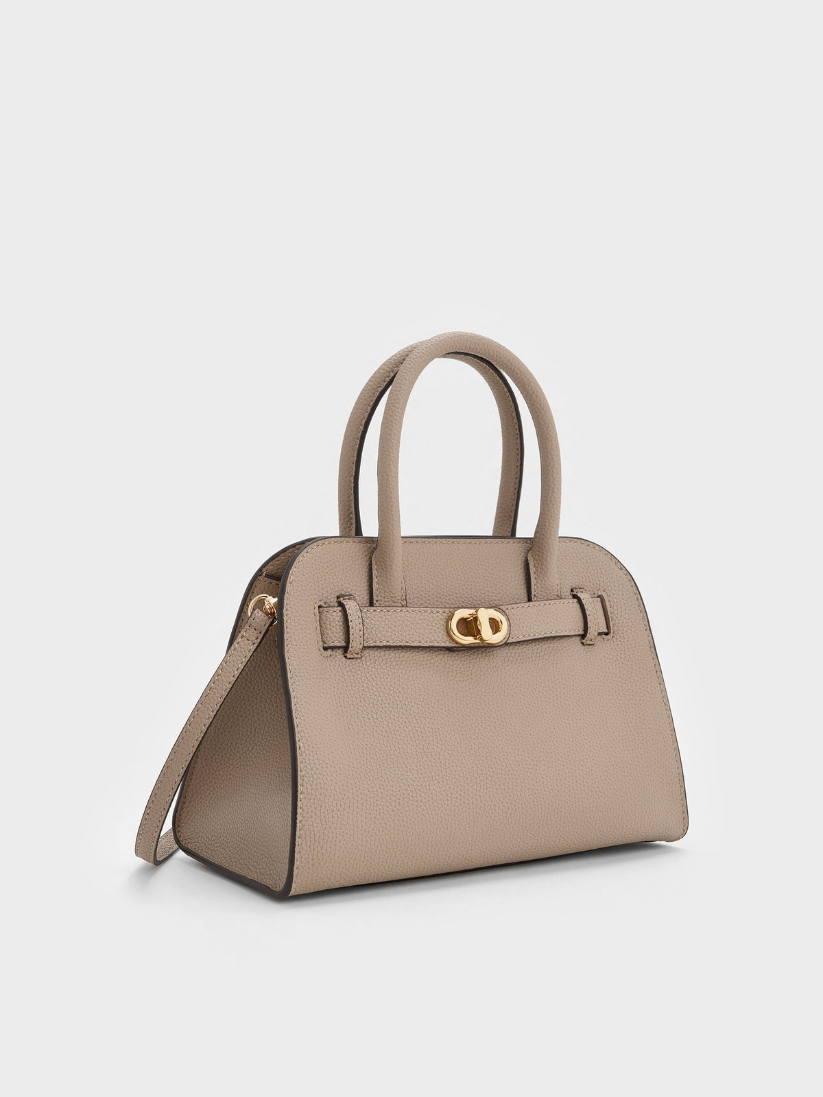 CHARLES & KEITH Great Value / Aubrielle Belted Tote Bag - Taupe