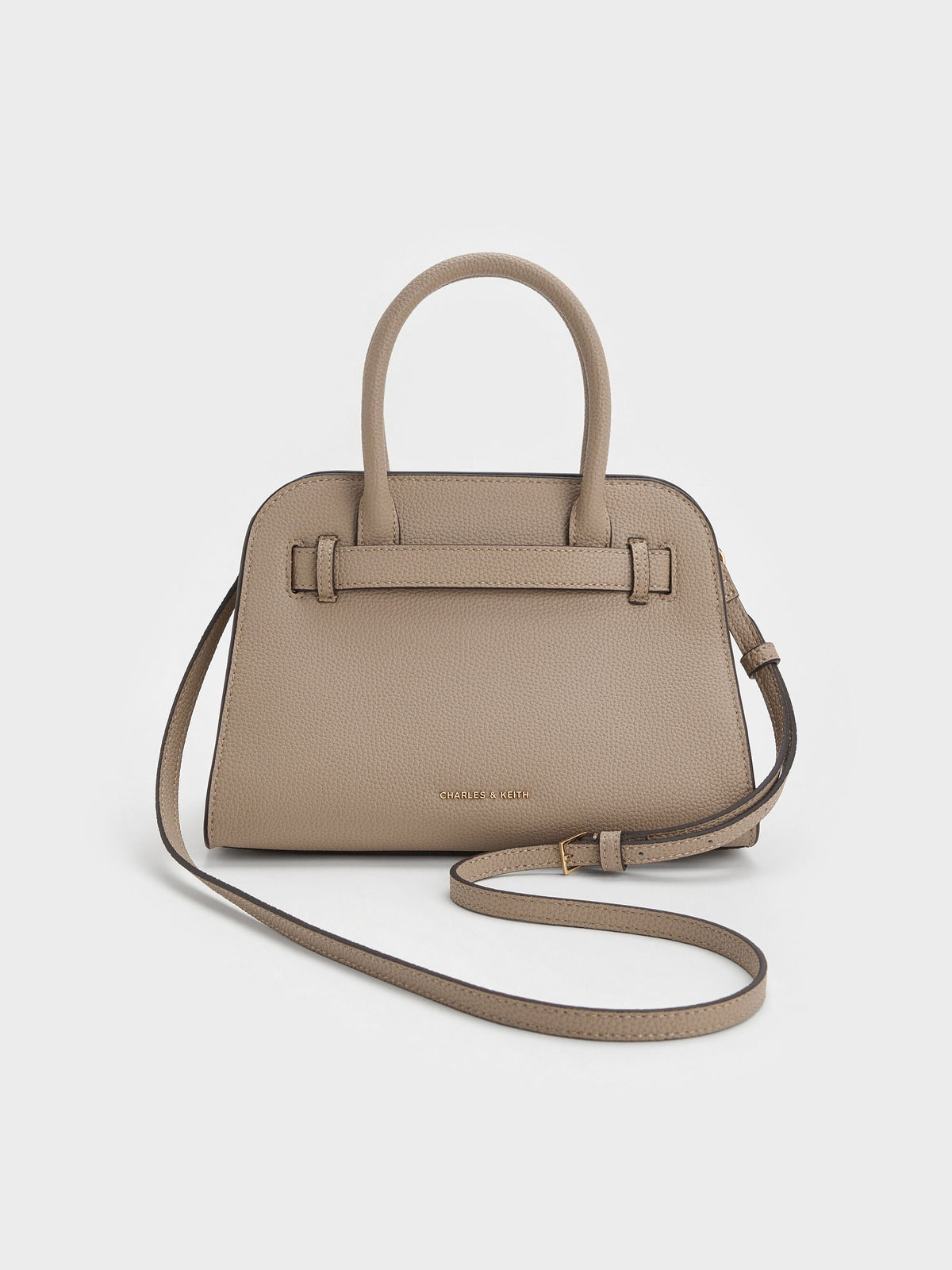 CHARLES & KEITH Great Value / Aubrielle Belted Tote Bag - Taupe
