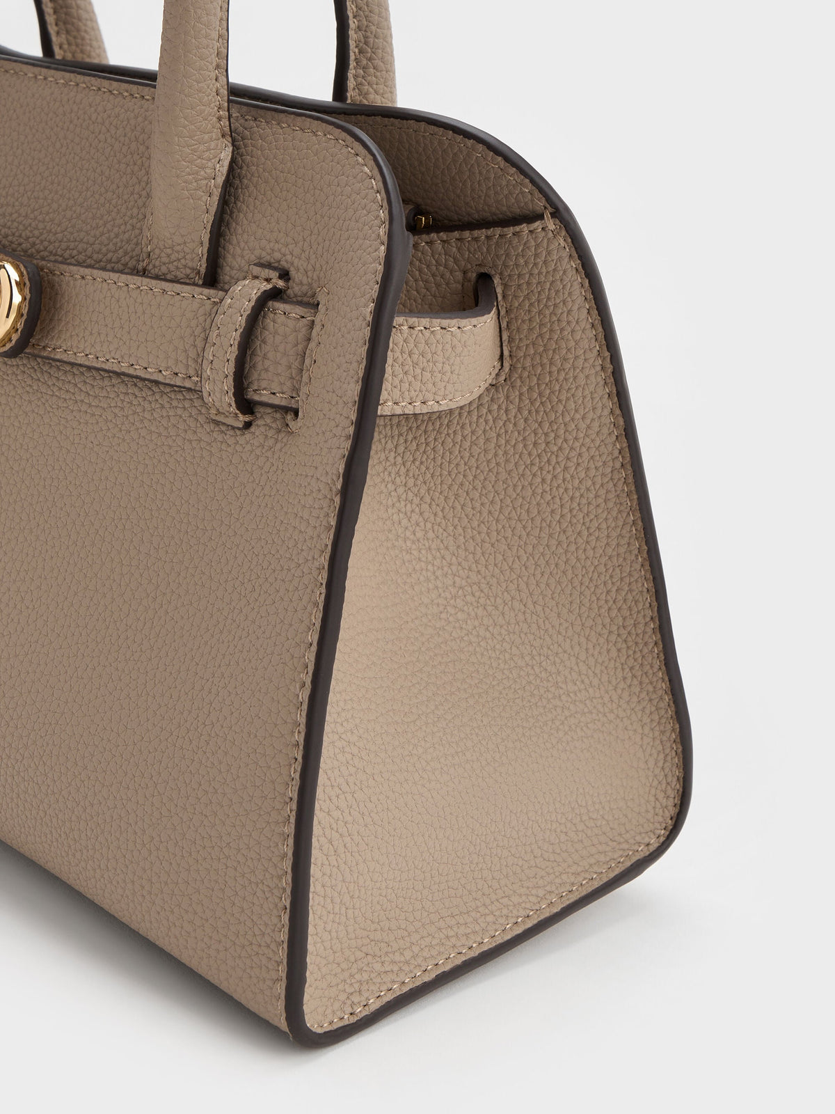 CHARLES & KEITH Great Value / Aubrielle Belted Tote Bag - Taupe