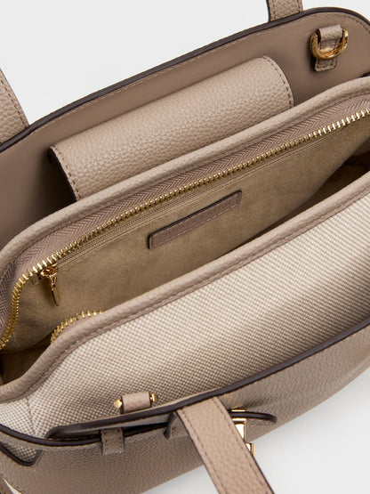 CHARLES & KEITH Best Seller / Aubrielle Belted Shoulder Bag - Taupe