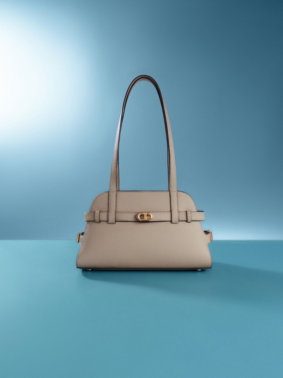 CHARLES & KEITH Best Seller / Aubrielle Belted Shoulder Bag - Taupe