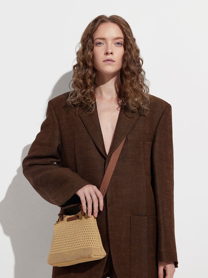 CHARLES & KEITH Quality / Mini Ida Knitted Tote Bag - Beige