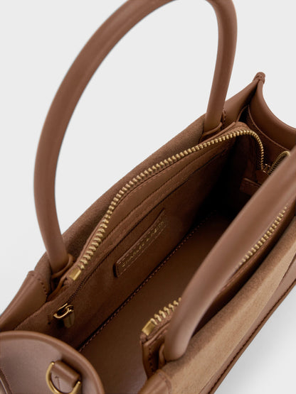 CHARLES & KEITH Sale / Mini Daylla Tote Bag - Mocha Brown