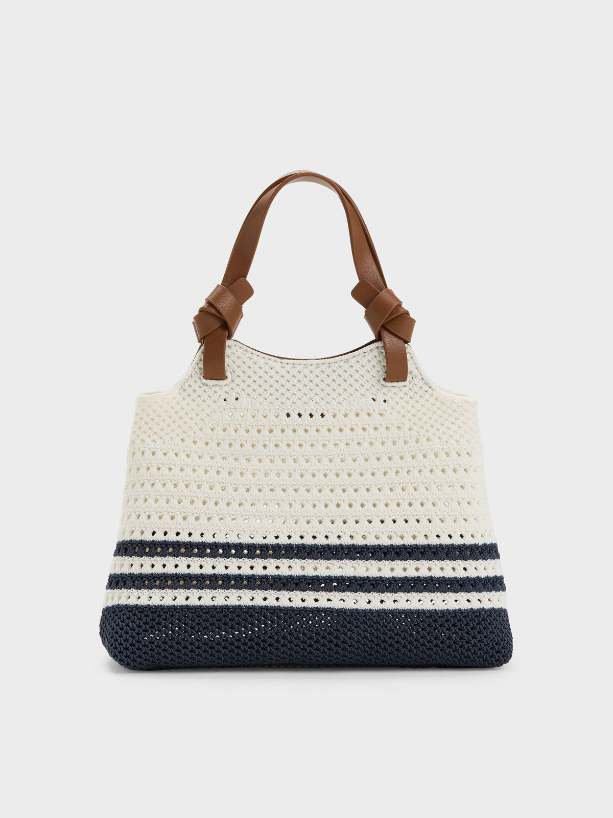 CHARLES & KEITH Best Seller / Mini Ida Striped Knitted Tote Bag - Multi