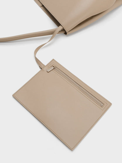 CHARLES & KEITH Top Pick / Leia Tote Bag - Taupe