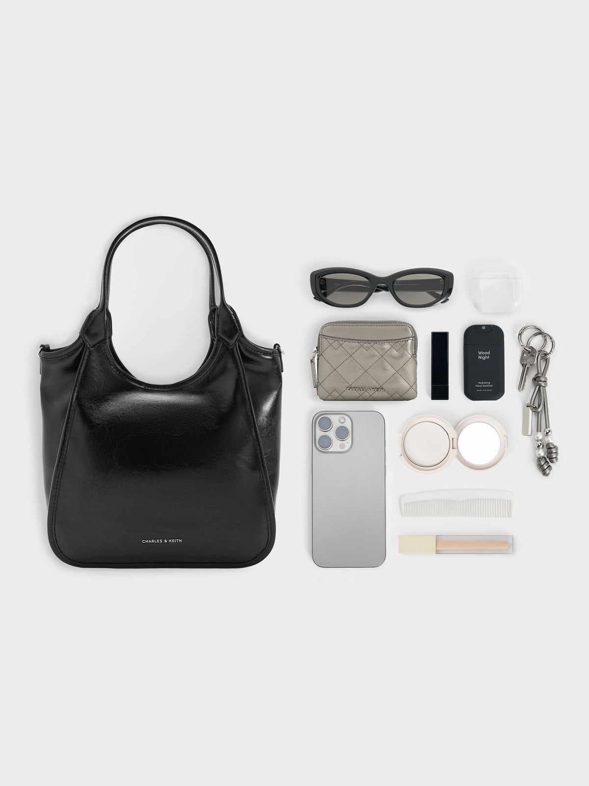 CHARLES & KEITH Quality / Mini Sianna Tote Bag - Noir